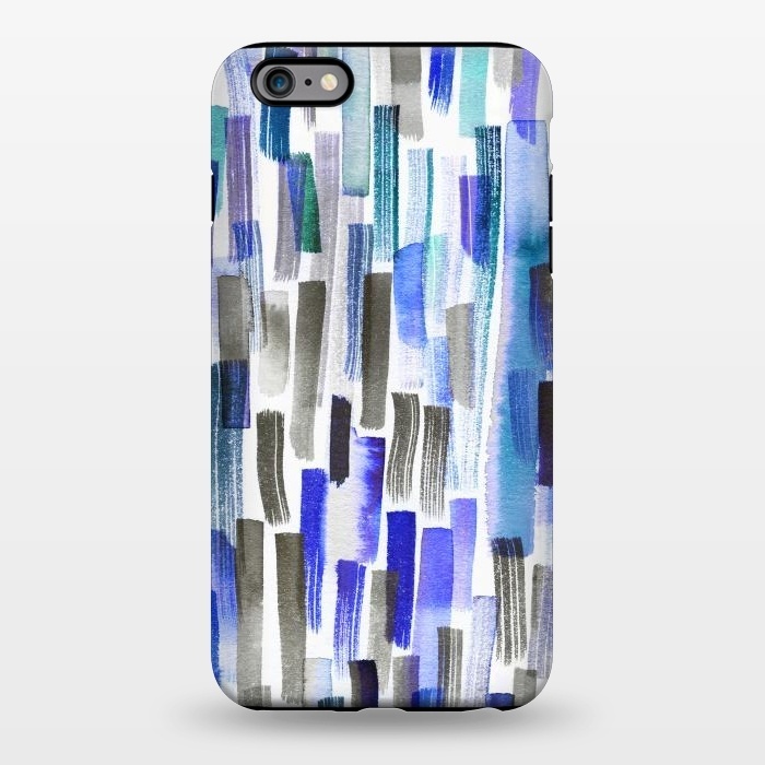 iPhone 6/6s plus StrongFit Colorful Brushstrokes Blue by Ninola Design
