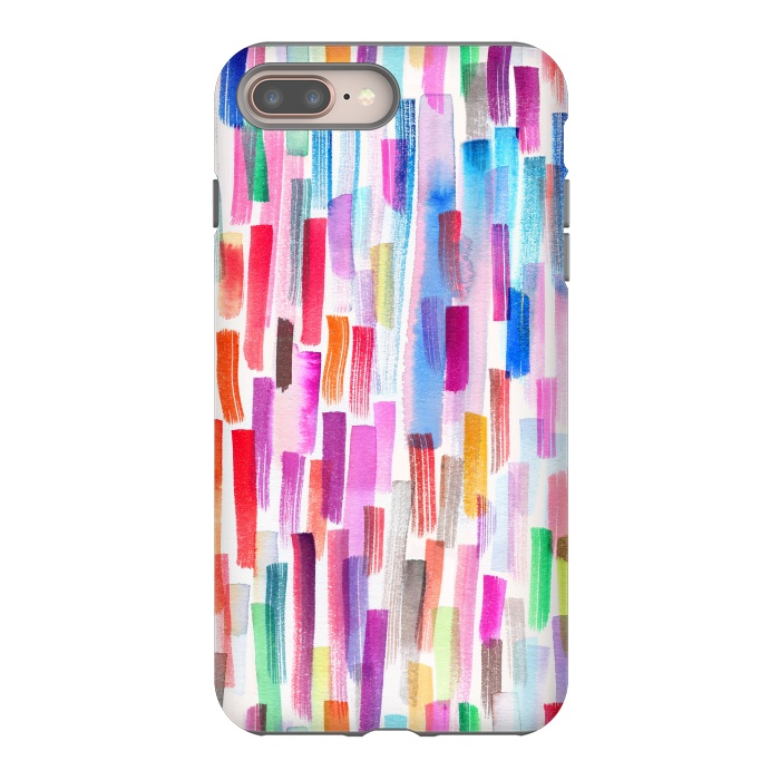 iPhone 7 plus StrongFit Colorful Brushstrokes  by Ninola Design