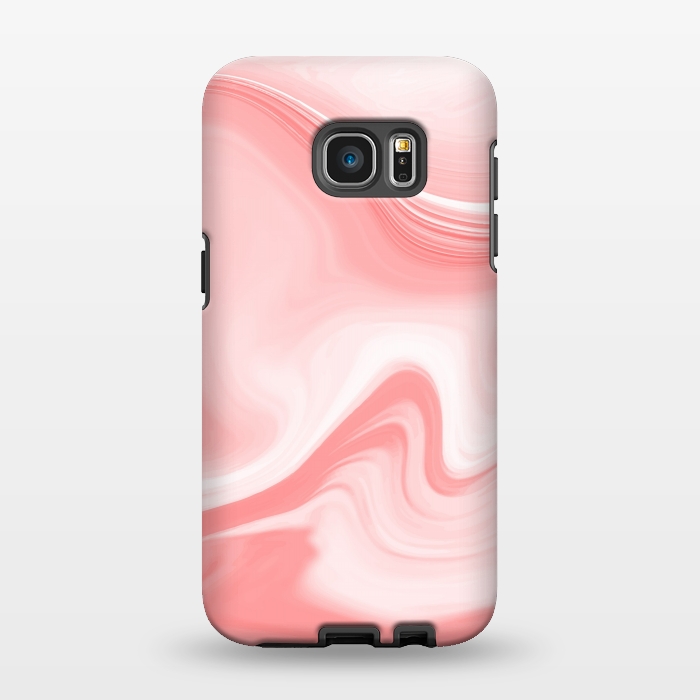 Galaxy S7 EDGE StrongFit pink marble print by MALLIKA