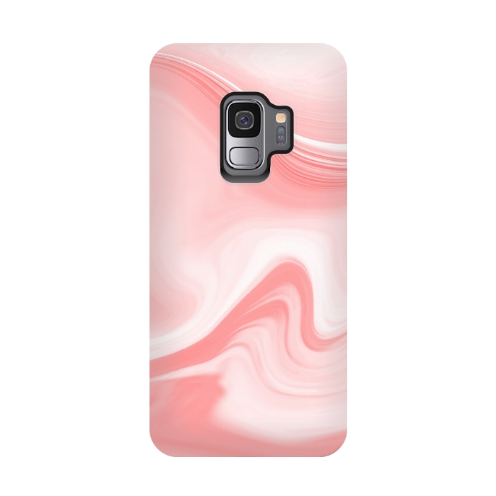 Galaxy S9 StrongFit pink marble print by MALLIKA
