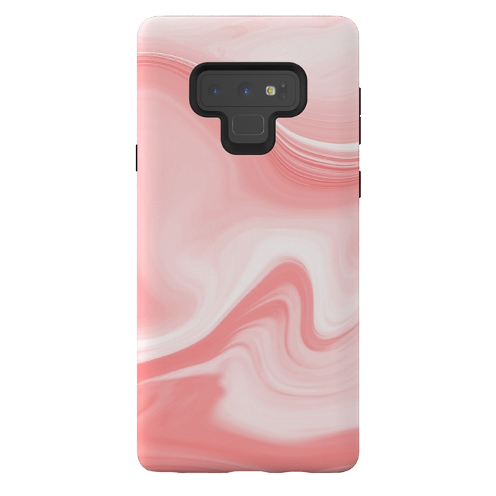 Galaxy Note 9 StrongFit pink marble print by MALLIKA
