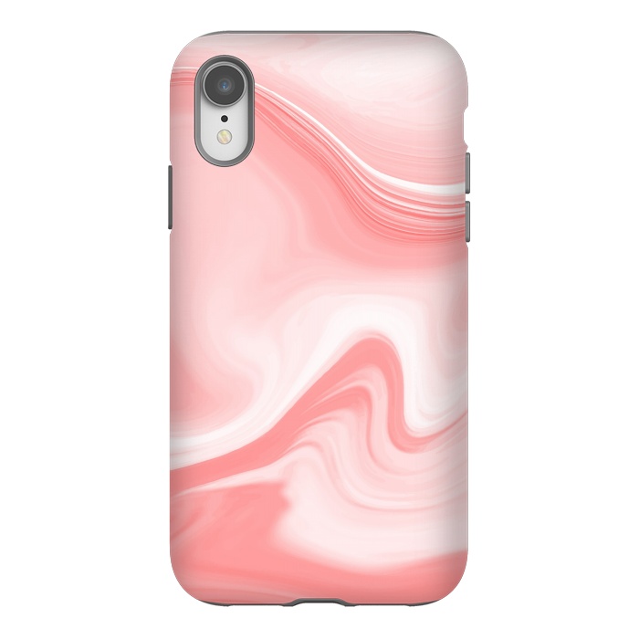 iPhone Xr StrongFit pink marble print by MALLIKA