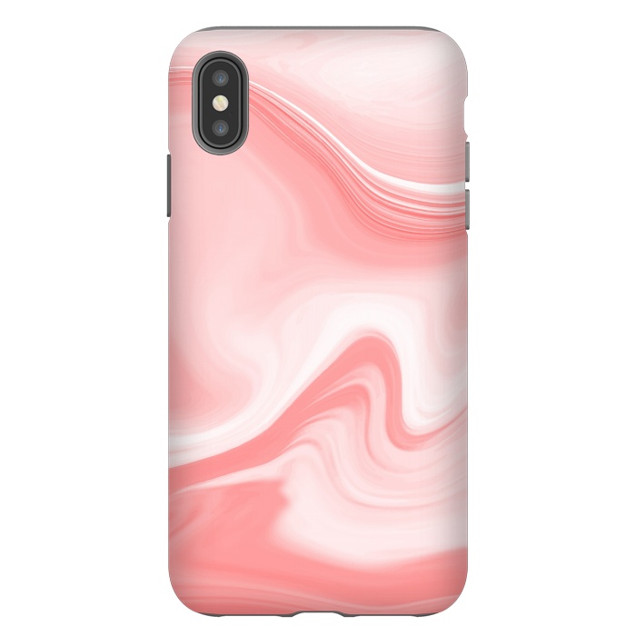 iPhone Xs Max StrongFit pink marble print by MALLIKA