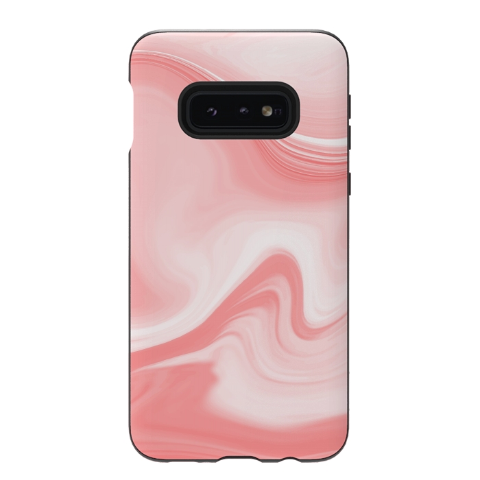 Galaxy S10e StrongFit pink marble print by MALLIKA