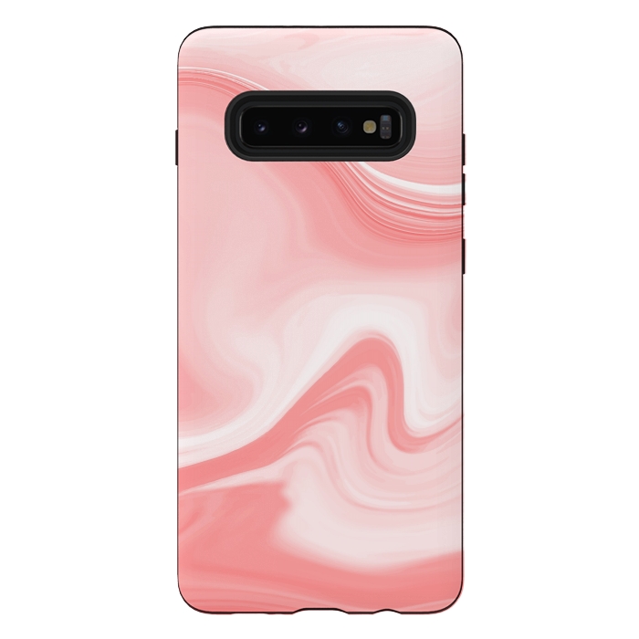 Galaxy S10 plus StrongFit pink marble print by MALLIKA