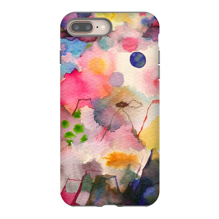 iPhone 7 plus StrongFit Watercolor Dreamscape Landscape by Ninola Design