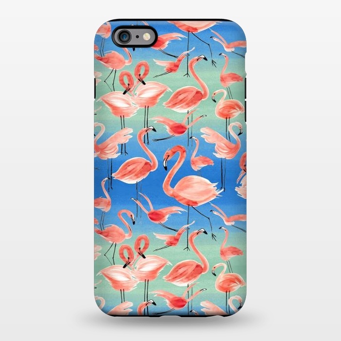 iPhone 6/6s plus StrongFit Pink Flamingos by Ninola Design