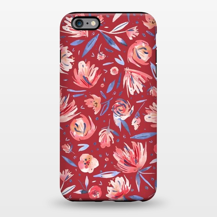 iPhone 6/6s plus StrongFit Festival Red Peonies by Ninola Design