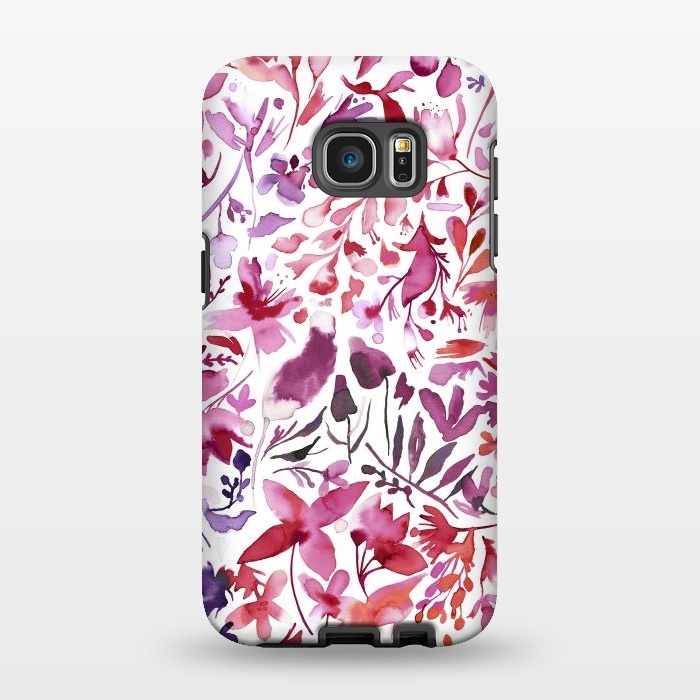 Galaxy S7 EDGE StrongFit Flower Plants Coral Ivy by Ninola Design
