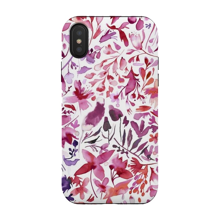 iPhone Xs / X StrongFit Flower Plants Coral Ivy by Ninola Design