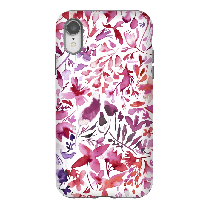 iPhone Xr StrongFit Flower Plants Coral Ivy by Ninola Design