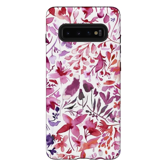 Galaxy S10 plus StrongFit Flower Plants Coral Ivy by Ninola Design