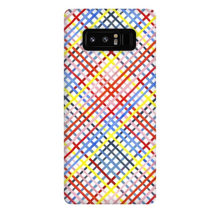 Galaxy Note 8 StrongFit Gingham Vichy Multicolored by Ninola Design