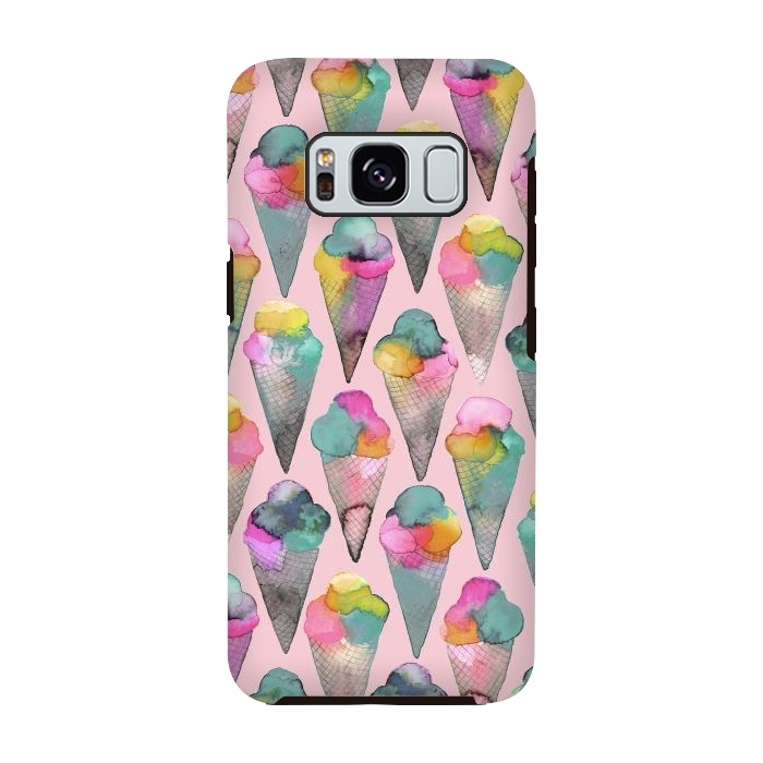 Galaxy S8 StrongFit Cute Icecreams Pink by Ninola Design