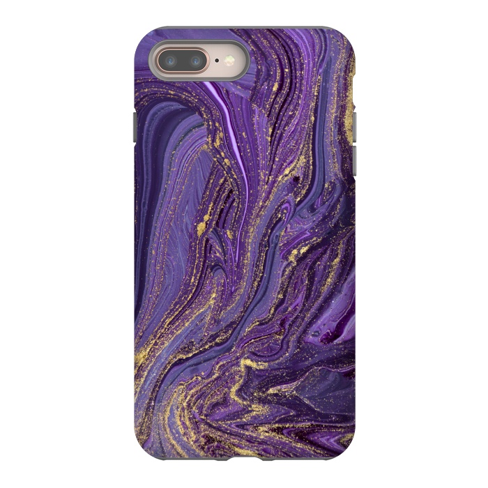 iPhone 7 plus StrongFit Purple and Gold Marble by ArtsCase
