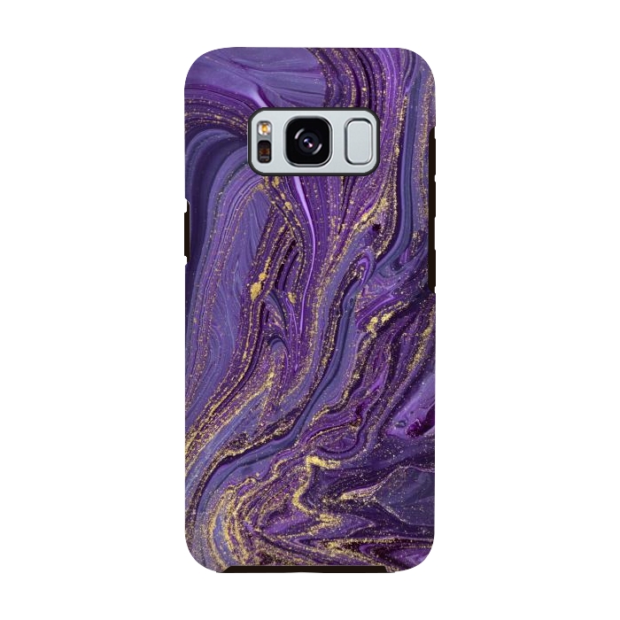 Galaxy S8 StrongFit Purple and Gold Marble by ArtsCase
