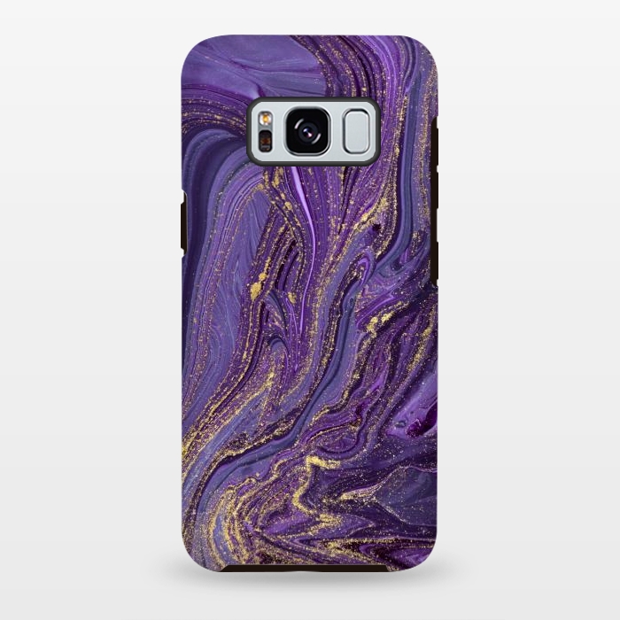 Galaxy S8 plus StrongFit Purple and Gold Marble by ArtsCase