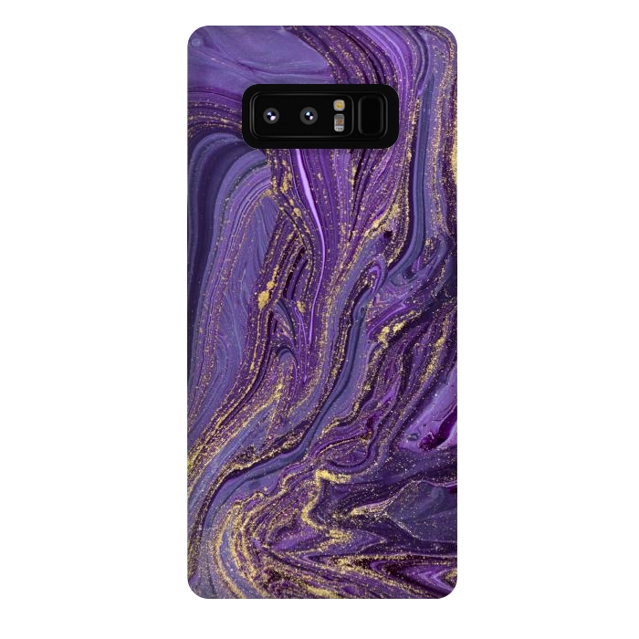 Galaxy Note 8 StrongFit Purple and Gold Marble by ArtsCase