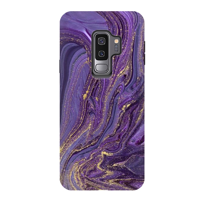 Galaxy S9 plus StrongFit Purple and Gold Marble by ArtsCase
