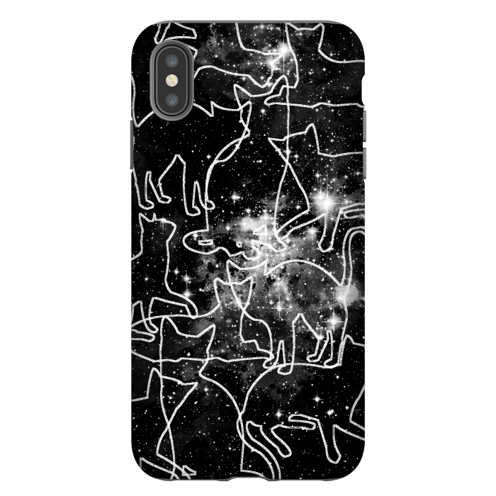 iPhone Xs Max StrongFit Cats in space astrology minimal pattern by Oana 