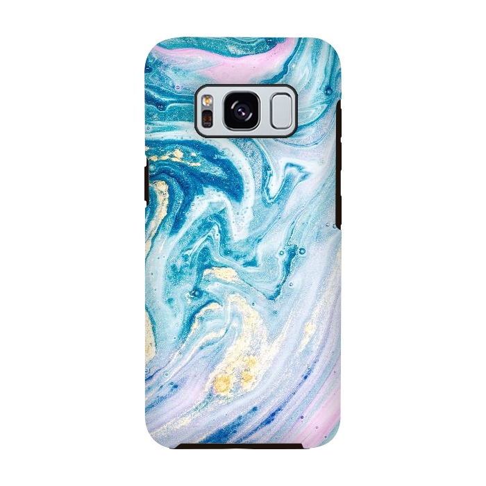 Galaxy S8 StrongFit Pink and Blue Marble by ArtsCase
