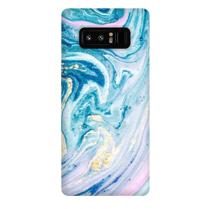 Galaxy Note 8 StrongFit Pink and Blue Marble by ArtsCase