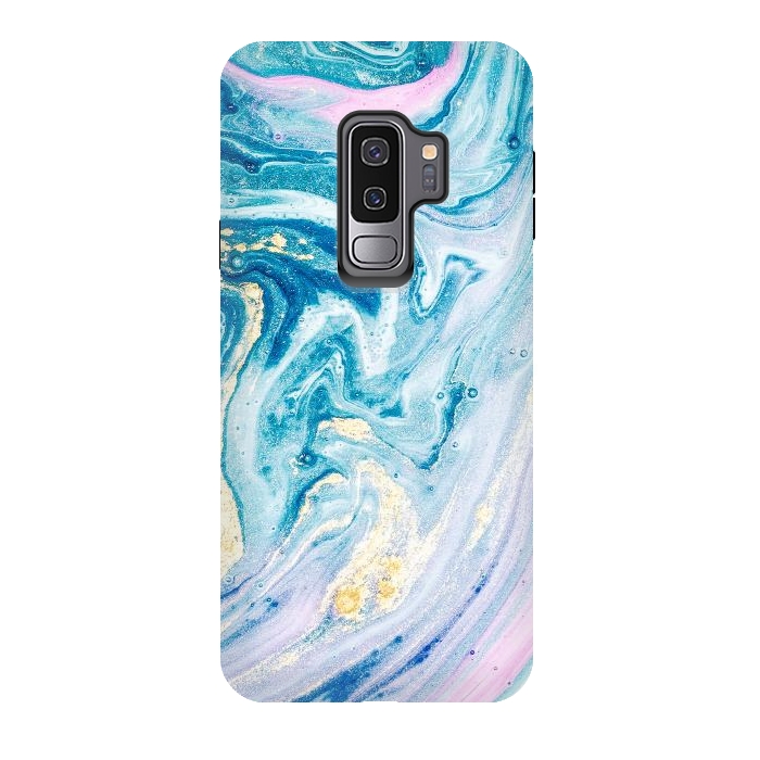 Galaxy S9 plus StrongFit Pink and Blue Marble by ArtsCase