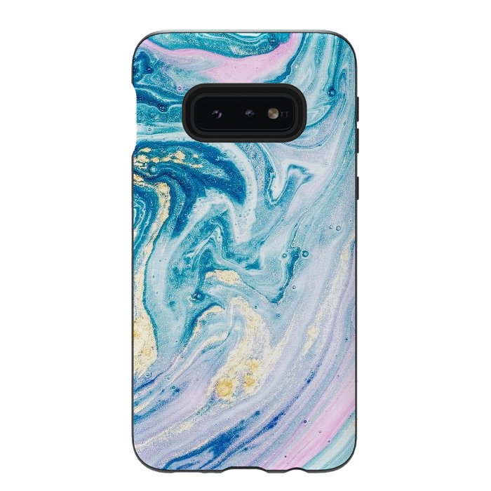Galaxy S10e StrongFit Pink and Blue Marble by ArtsCase