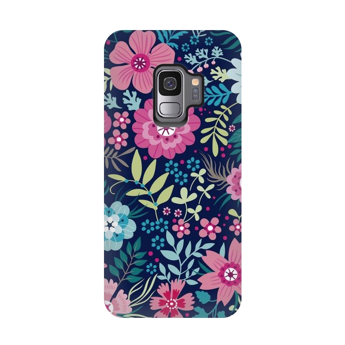 Galaxy S9 StrongFit Romancing Floral Design by ArtsCase
