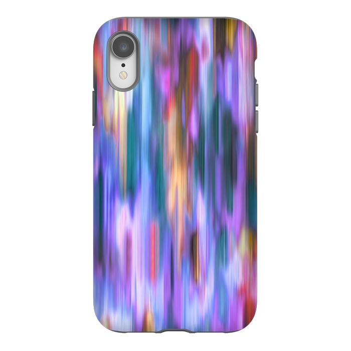 iPhone Xr StrongFit Iridiscent Abstract Lines by Ninola Design