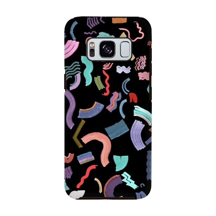 Galaxy S8 StrongFit Curly ZigZag Shapes  by Ninola Design