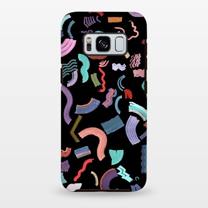 Galaxy S8 plus StrongFit Curly ZigZag Shapes  by Ninola Design