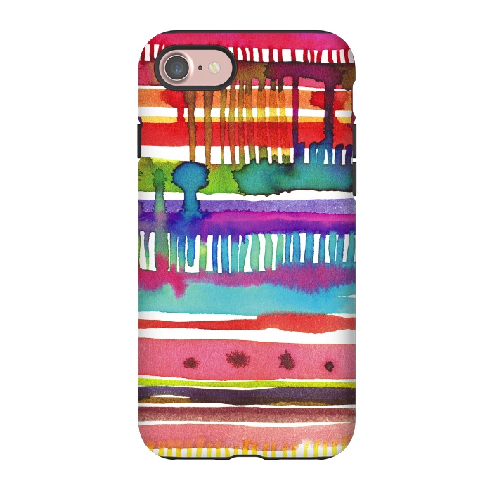 iPhone 7 StrongFit Irregular Watercolor Lines Vainica by Ninola Design