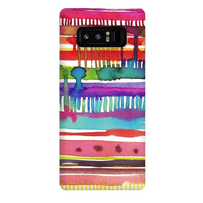 Galaxy Note 8 StrongFit Irregular Watercolor Lines Vainica by Ninola Design