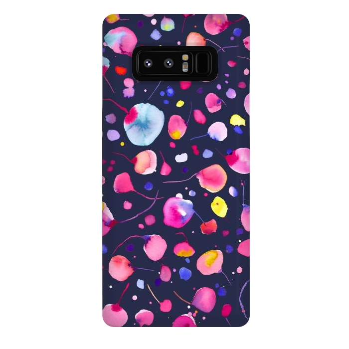 Galaxy Note 8 StrongFit Flying Seeds Navy by Ninola Design