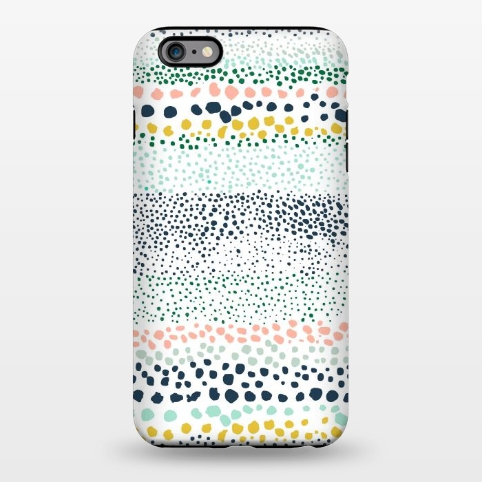 iPhone 6/6s plus StrongFit Little Textured Dots White by Ninola Design