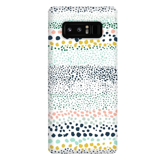 Galaxy Note 8 StrongFit Little Textured Dots White by Ninola Design