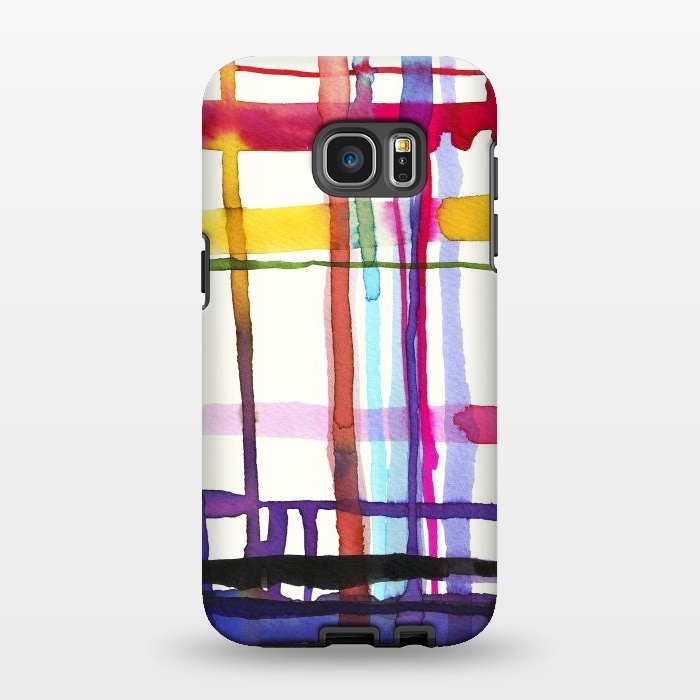 Galaxy S7 EDGE StrongFit Watercolor Loom Telar by Ninola Design