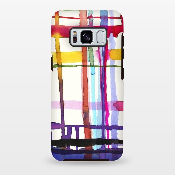 Galaxy S8 plus StrongFit Watercolor Loom Telar by Ninola Design