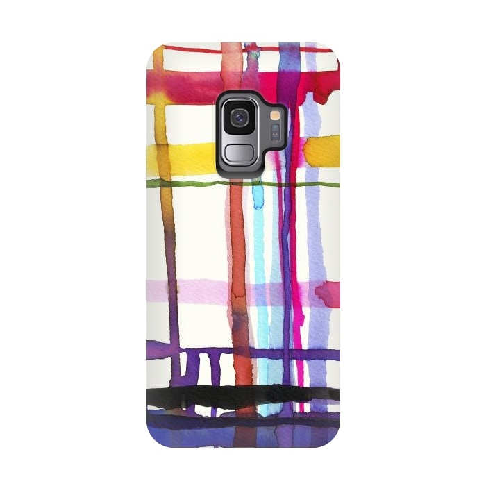 Galaxy S9 StrongFit Watercolor Loom Telar by Ninola Design