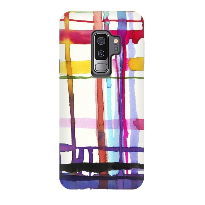 Galaxy S9 plus StrongFit Watercolor Loom Telar by Ninola Design