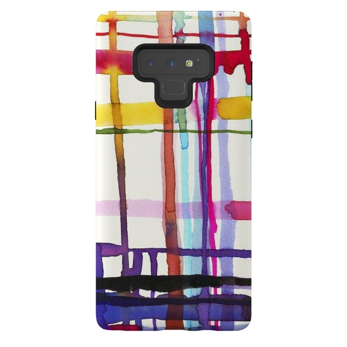 Galaxy Note 9 StrongFit Watercolor Loom Telar by Ninola Design
