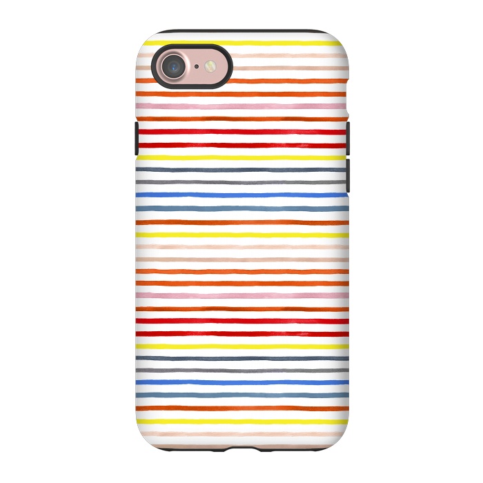 iPhone 7 StrongFit Marker Summer Color Stripes by Ninola Design