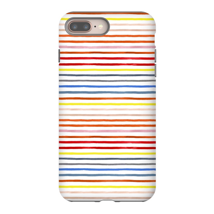 iPhone 7 plus StrongFit Marker Summer Color Stripes by Ninola Design
