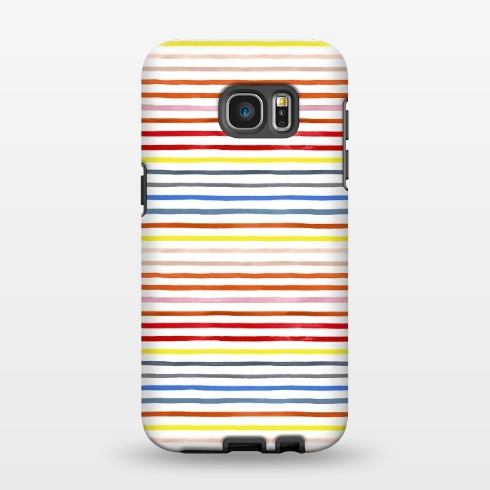 Galaxy S7 EDGE StrongFit Marker Summer Color Stripes by Ninola Design