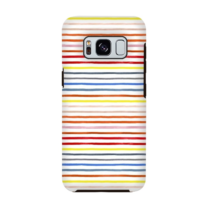 Galaxy S8 StrongFit Marker Summer Color Stripes by Ninola Design
