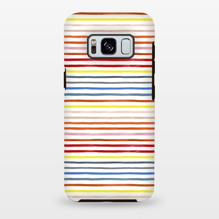Galaxy S8 plus StrongFit Marker Summer Color Stripes by Ninola Design