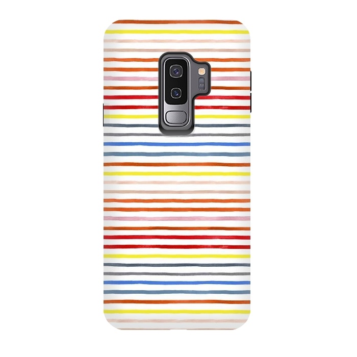 Galaxy S9 plus StrongFit Marker Summer Color Stripes by Ninola Design