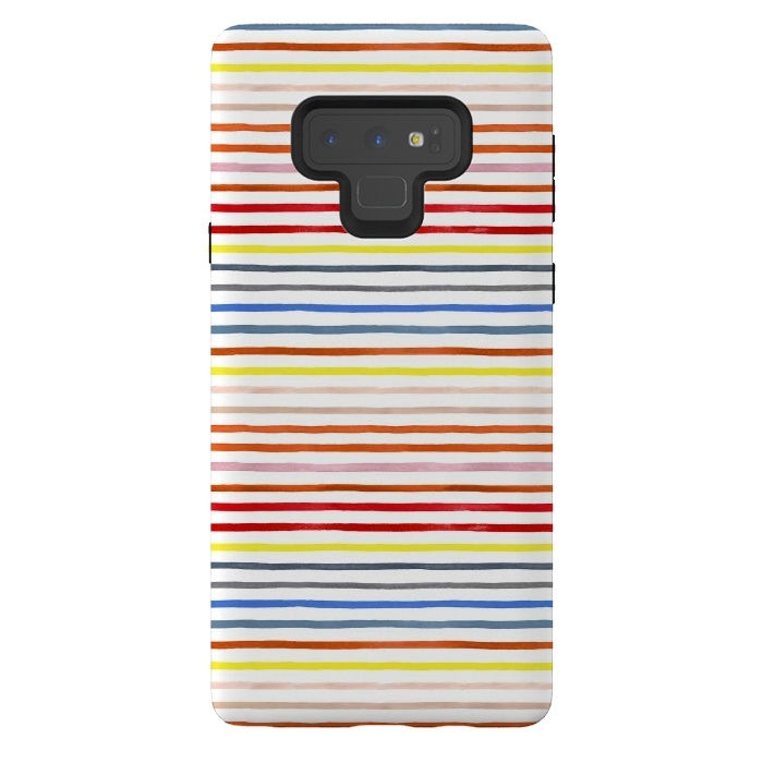 Galaxy Note 9 StrongFit Marker Summer Color Stripes by Ninola Design