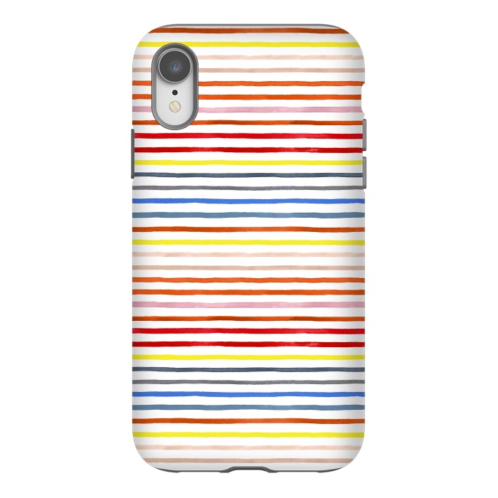 iPhone Xr StrongFit Marker Summer Color Stripes by Ninola Design